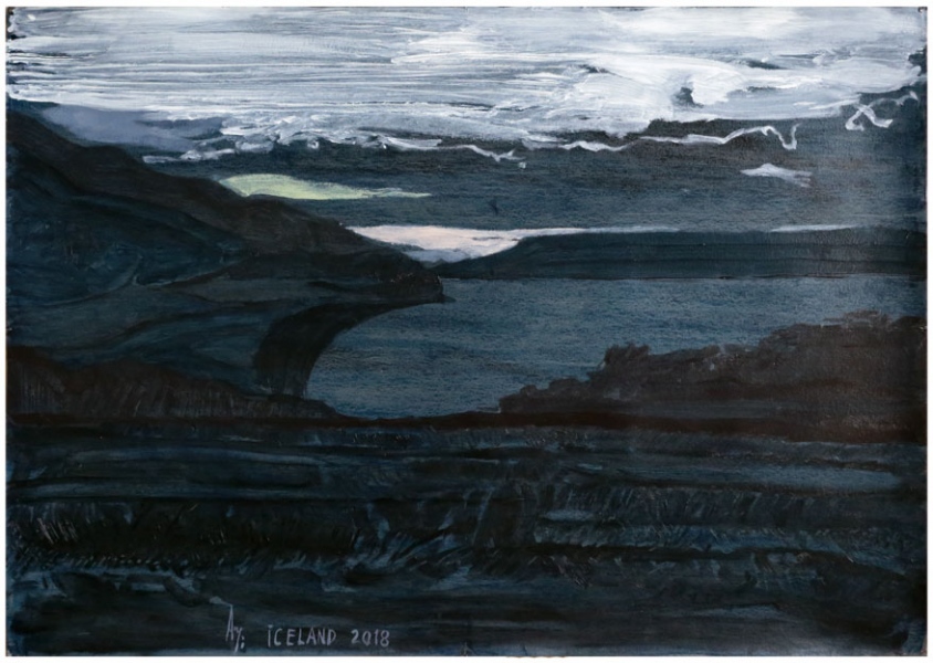 oil painting/paper 48 x 68 cm -&nbsp;18.89 x 26.77 in